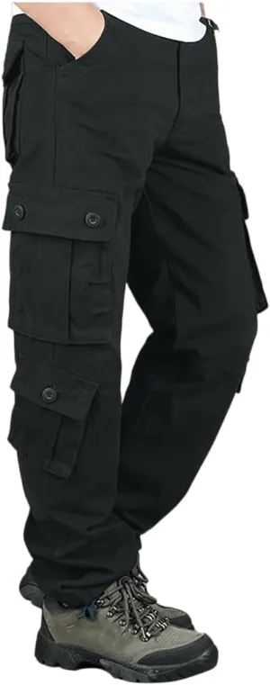 ADHOWBEW Cargo Pants Men Hiking Stretch Workout Waterproof Big and Tall Construction Trousers