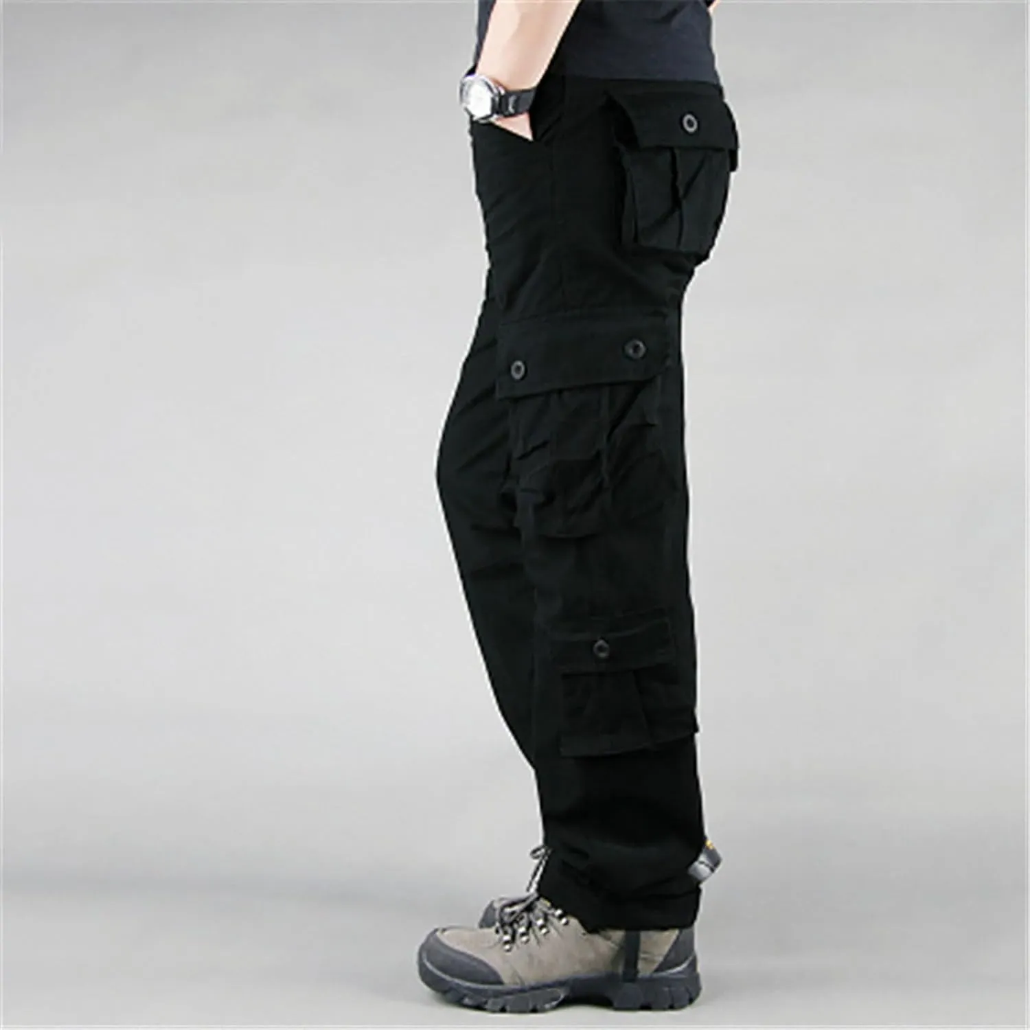 ADHOWBEW Cargo Pants Men Hiking Stretch Workout Waterproof Big and Tall Construction Trousers