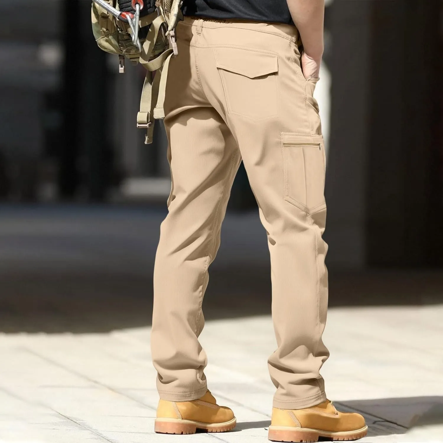 ADHOWBEW Work Pants for Men Construction Casual Lightweight Baggy Big and Tall Hiking Stretch Tactical Trousers