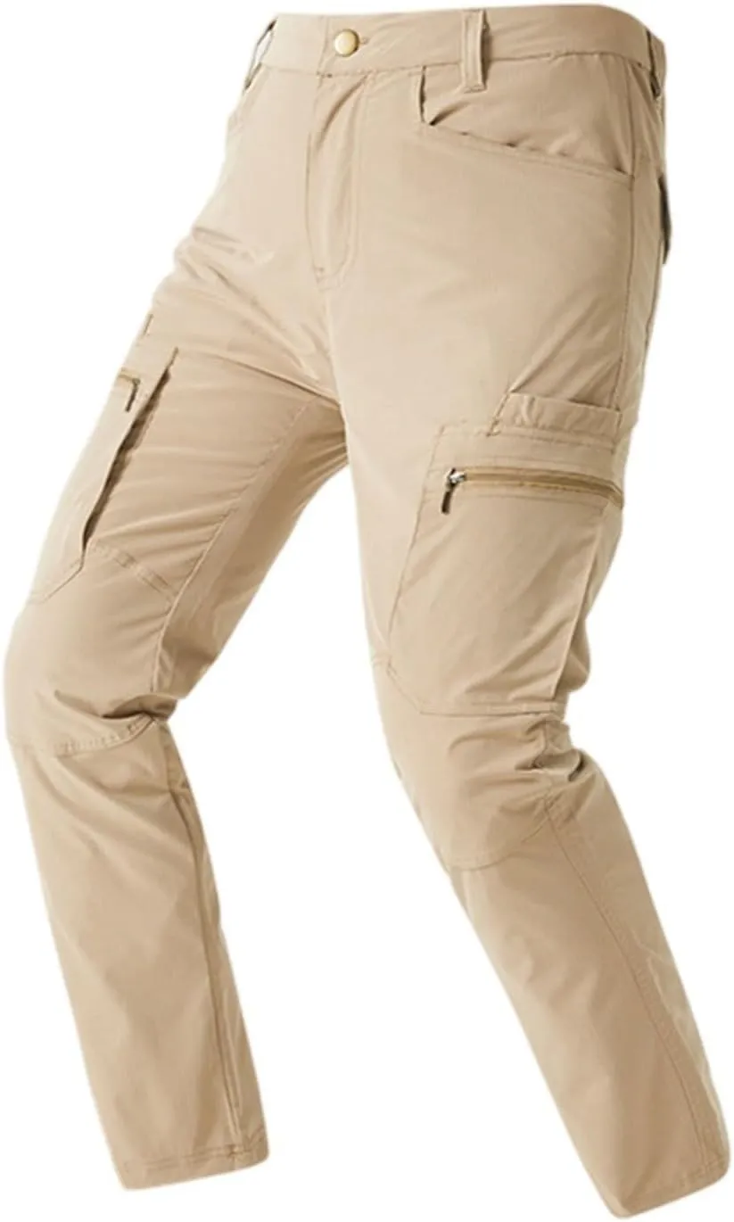 ADHOWBEW Work Pants for Men Construction Casual Lightweight Baggy Big and Tall Hiking Stretch Tactical Trousers