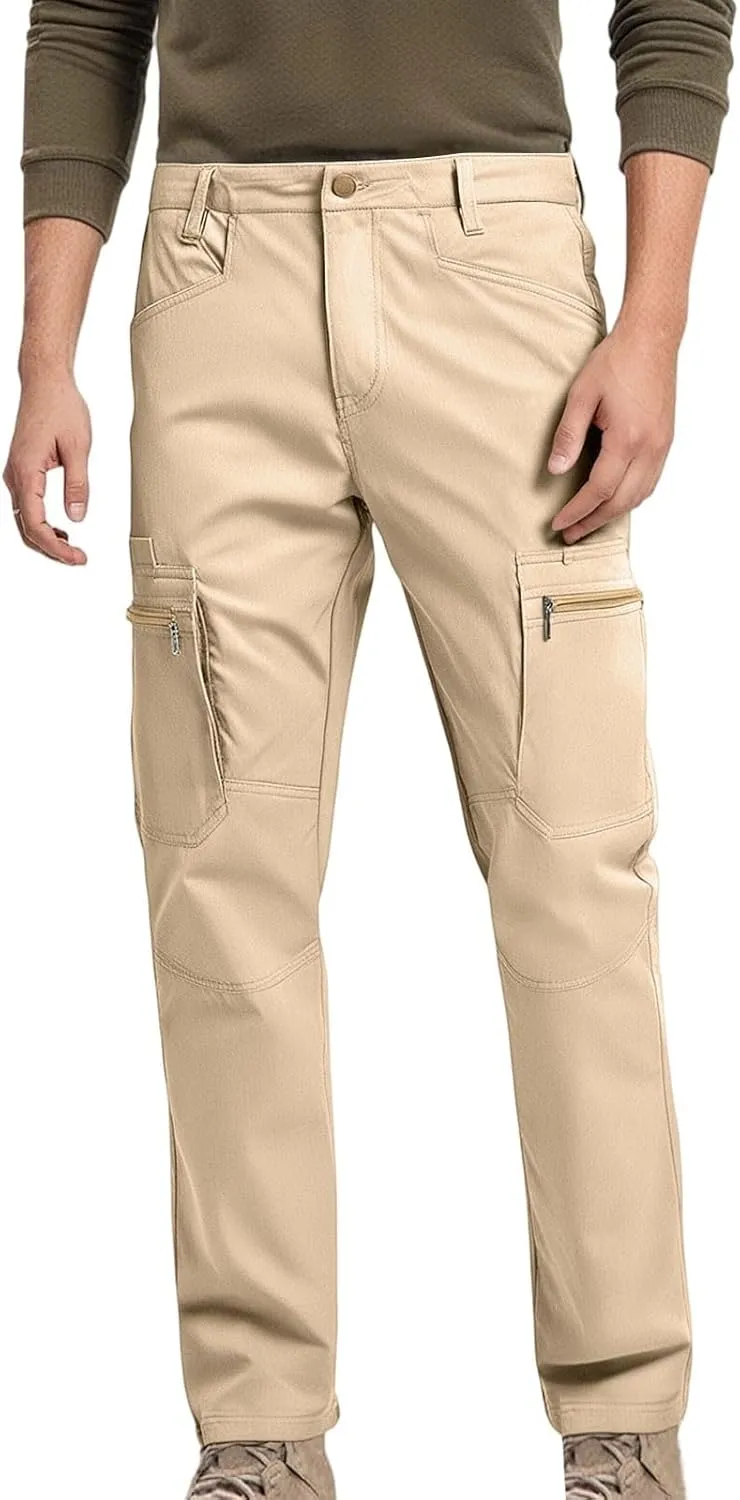 ADHOWBEW Work Pants for Men Construction Casual Lightweight Baggy Big and Tall Hiking Stretch Tactical Trousers