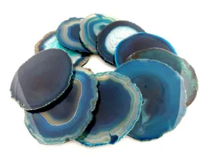 Agate Coasters 3" to 5.5" - Various Colors - Set of 4