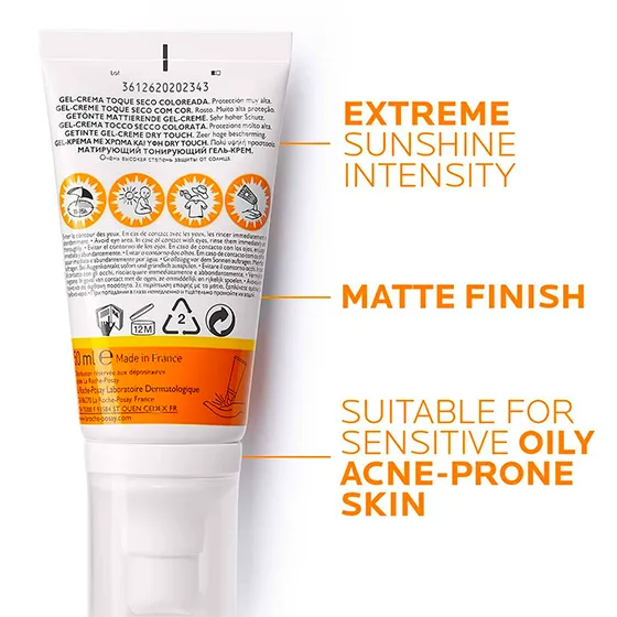 Anthelios XL Gel Crema Toque Seco Con Color FPS 50