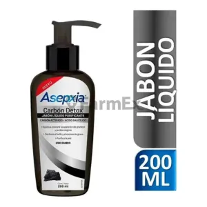Asepxia Carbón Detox "Jabón Líquido Purificante" Carbón x 200 ml