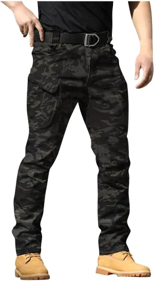 Baggy Cargo Pants Men Stretch Tactical Pants Multi Pockets Hiking Pant Carpenter Pant Waterproof Ripstop Trousers
