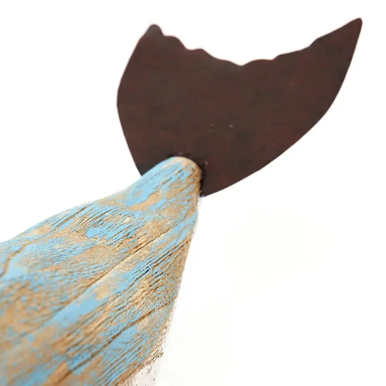 Ballena de madera y metal - D2233