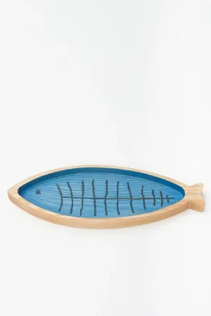 Bandeja de madera pez
