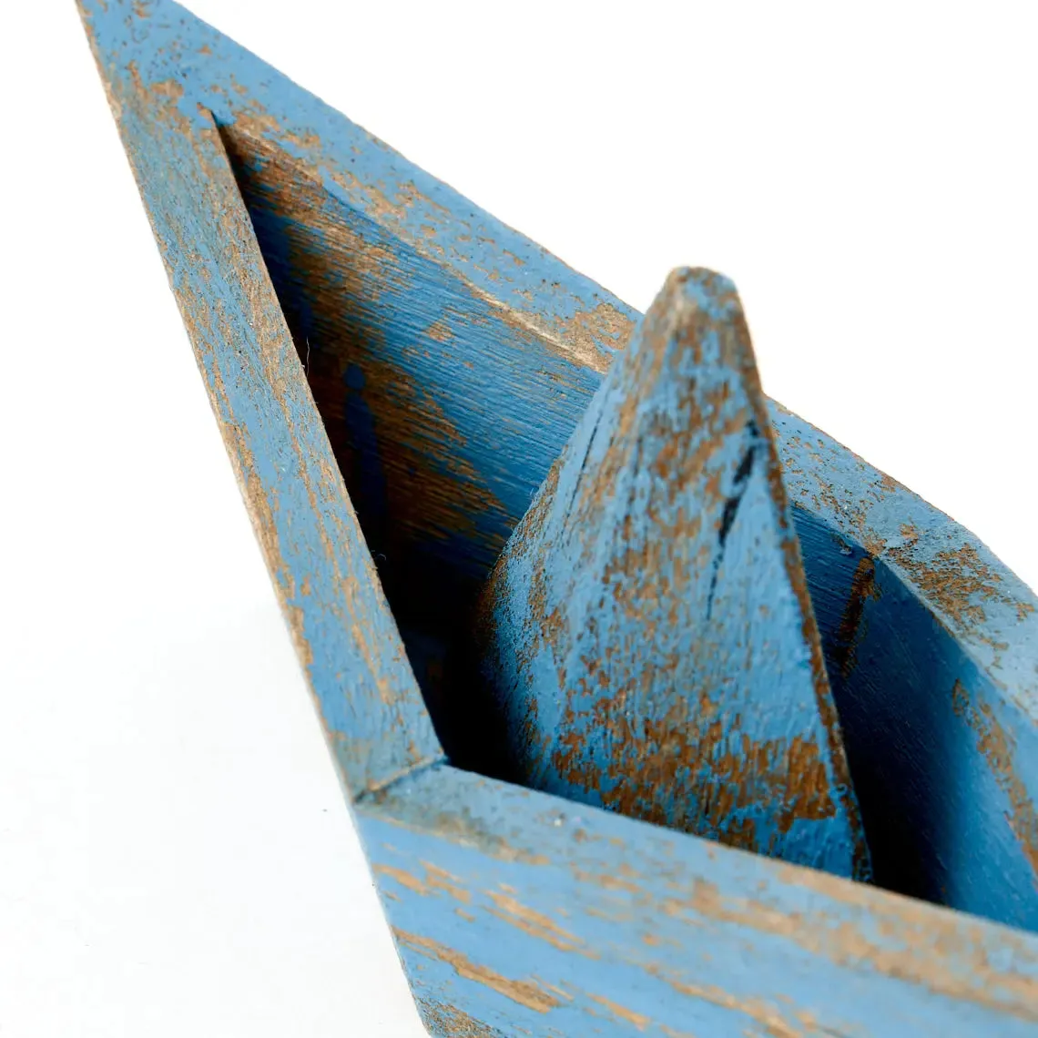 Barco azul de madera - D2239