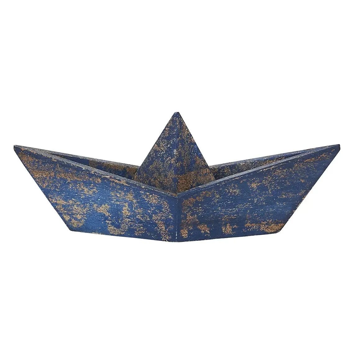 Barco azul de madera envejecida - D2238