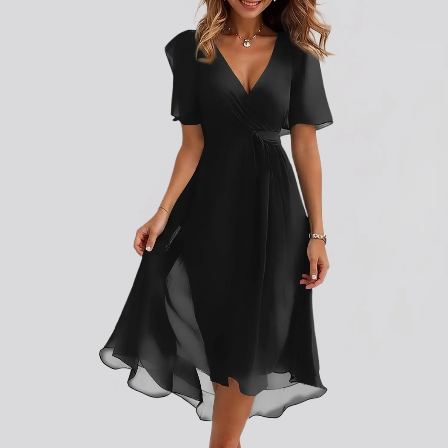 Boho Dress Resort Wear for Women 2025 Beach Dresses Wedding Guest Chiffon Garden Party Bridesmaid Dresses for Women