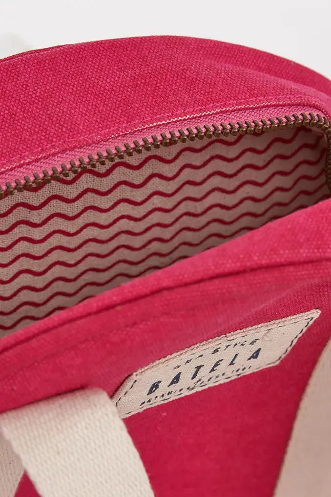 Bolso de mano redondo en algodón