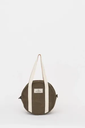 Bolso de mano redondo en algodón