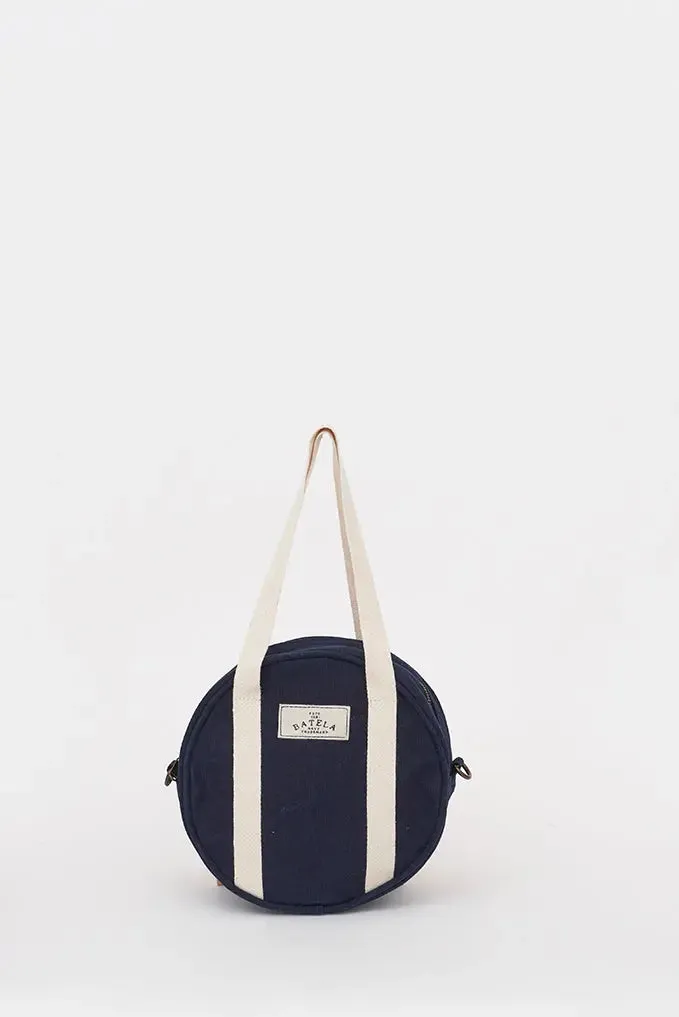 Bolso de mano redondo en algodón