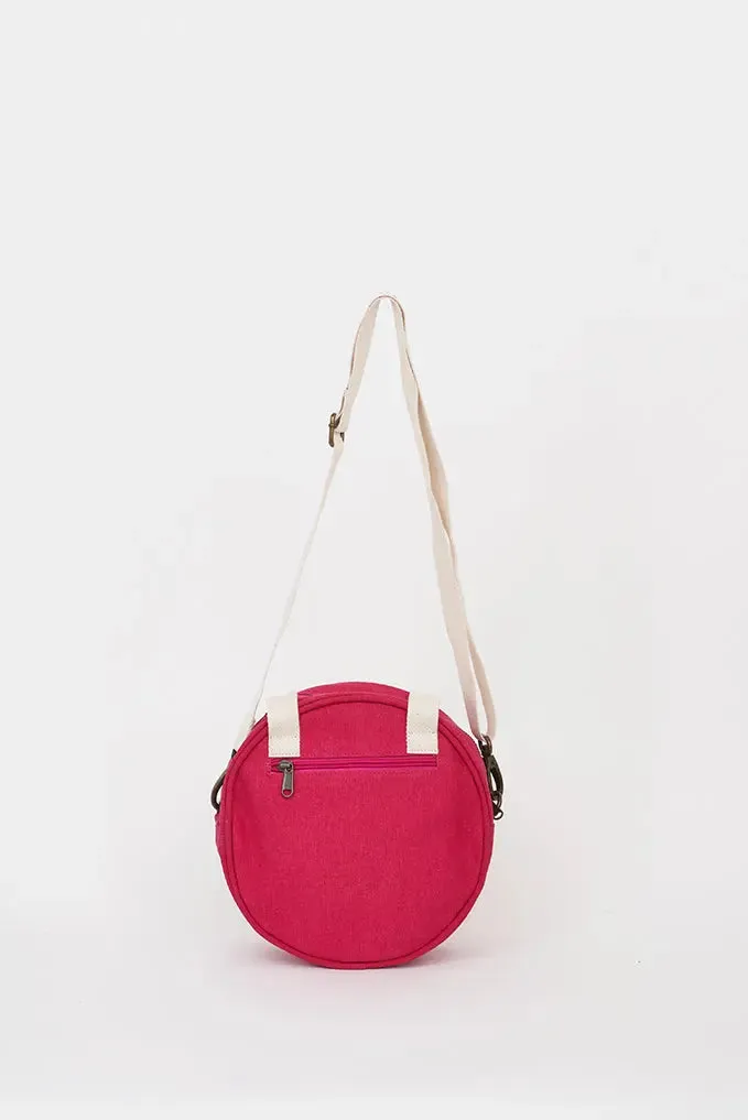 Bolso de mano redondo en algodón