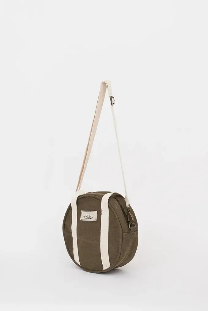 Bolso de mano redondo en algodón