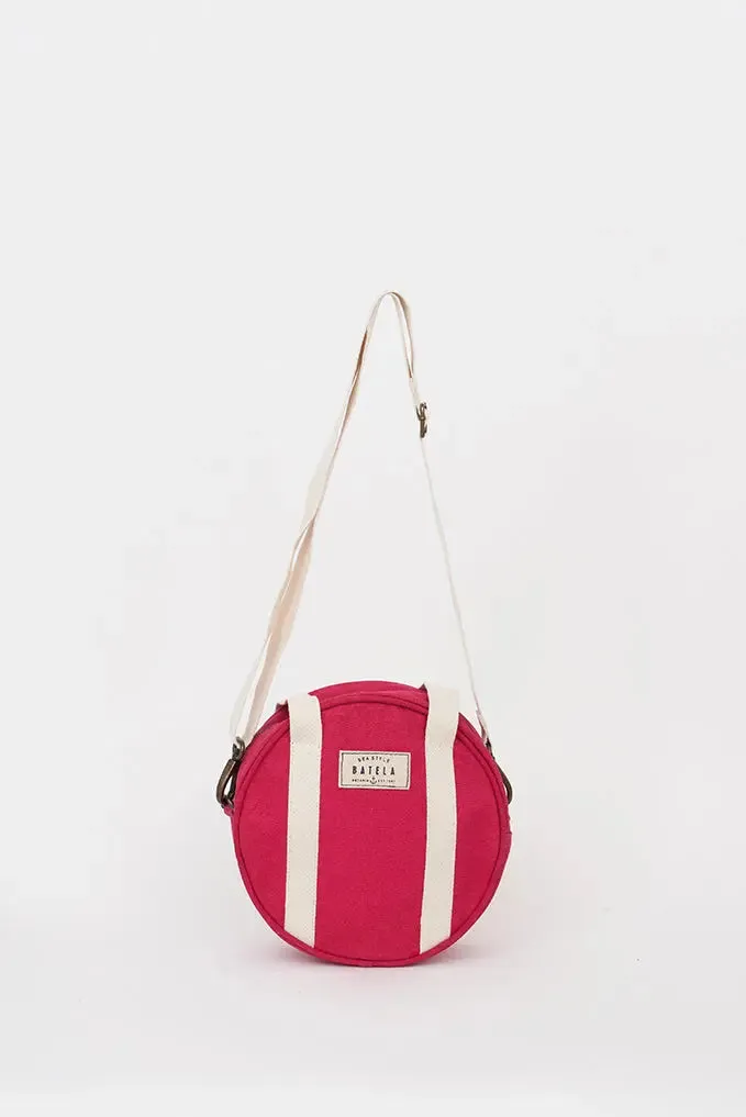 Bolso de mano redondo en algodón