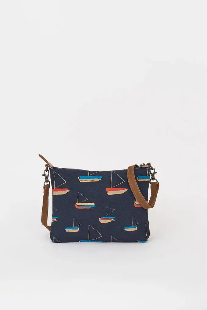 Bolso mediano barcos algodón y cuero