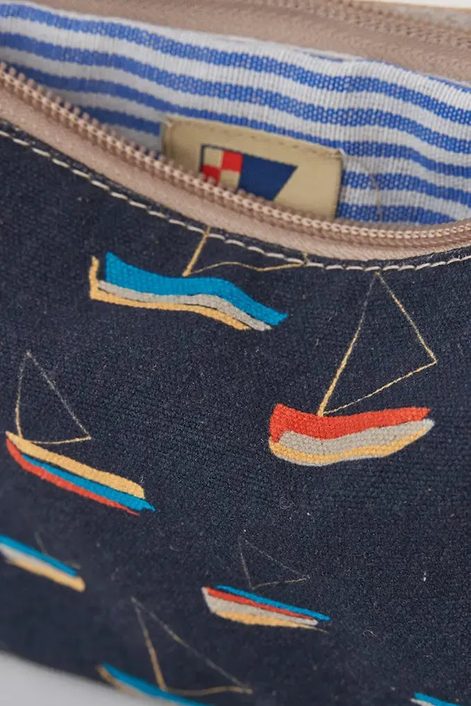 Bolso pequeño barcos algodón y cuero