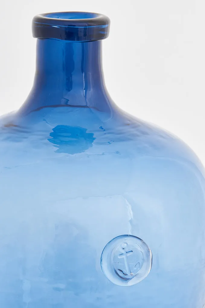Botella de cristal con sello ancla ø: 27 cm - h: 37 cm
