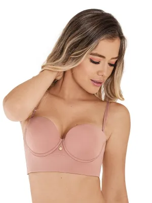 Brasier Strapless Espalda Ancha Caramelo Velvet