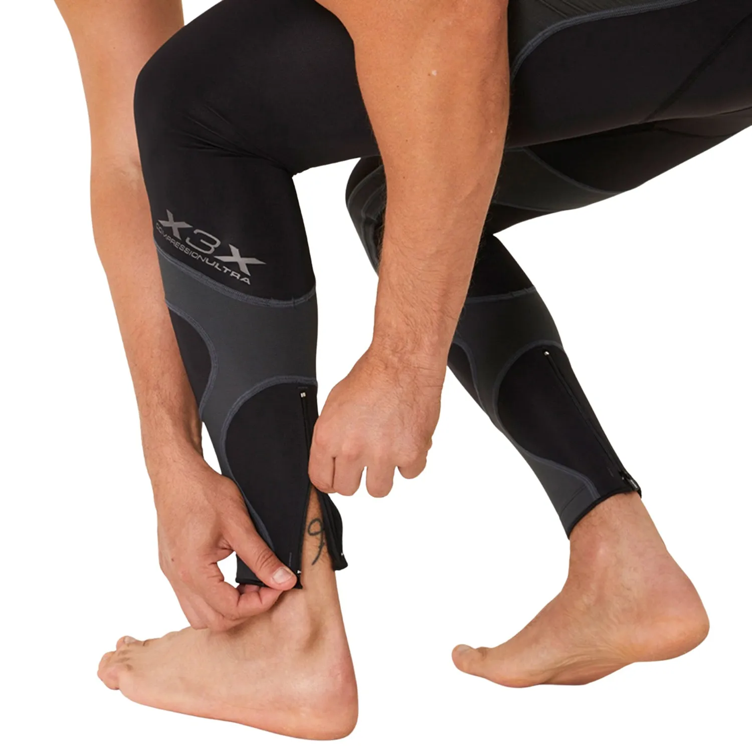 Calça Ciclismo X3X COMPRESSION ULTRA l Preto e Estanho