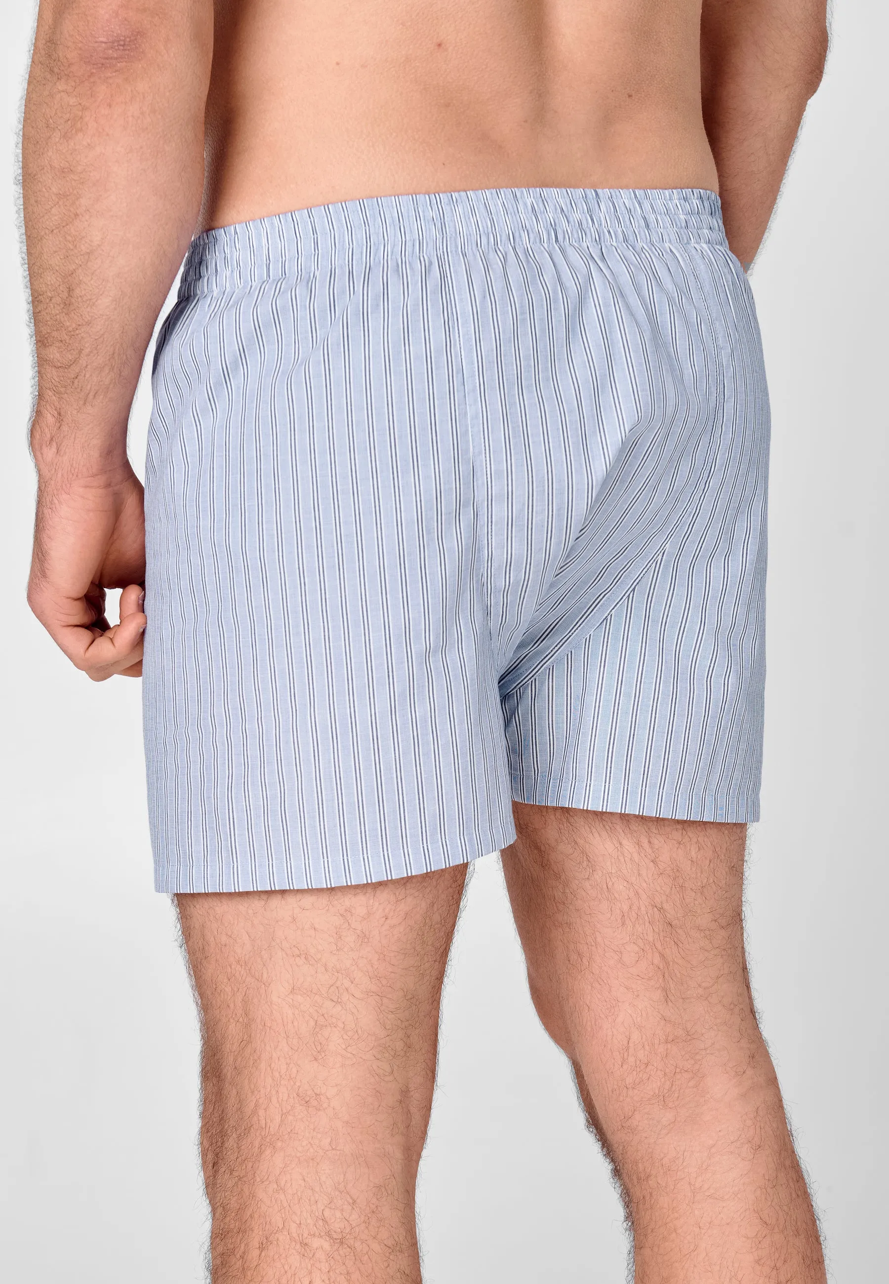 Calzoncillo Bóxer Hombre Algodón Tela Rayas - Azul 6931_39