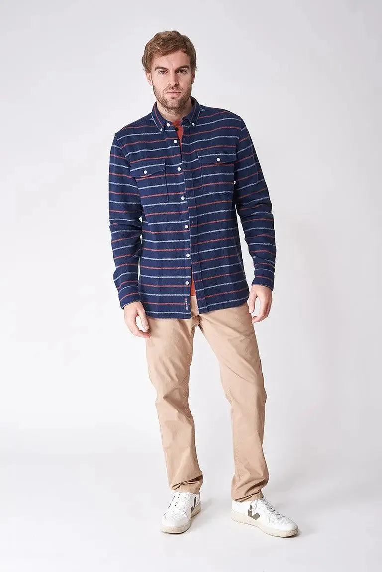 Camisa de algodón y spandex manga larga - A2239