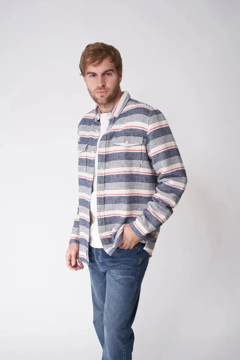 Camisa de algodón y spandex manga larga - A2239