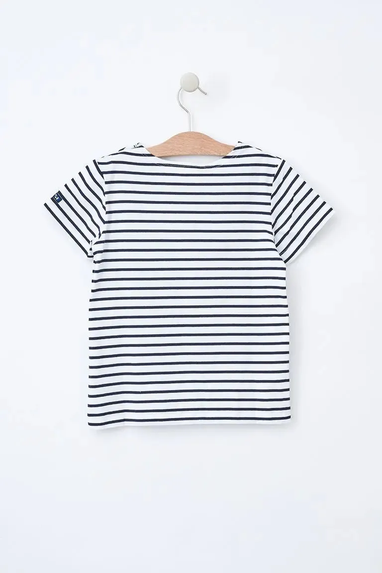 Camiseta algodón bebé manga corta raya marinera