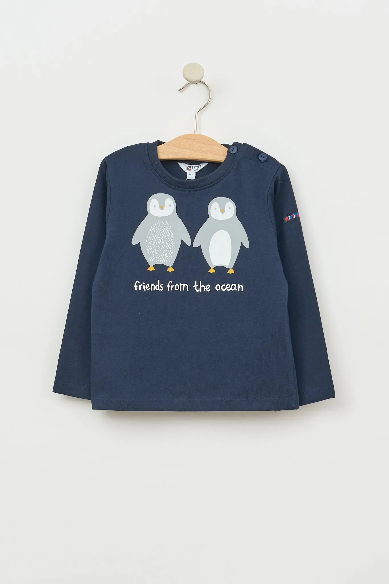 Camiseta algodón estampado pingüinos