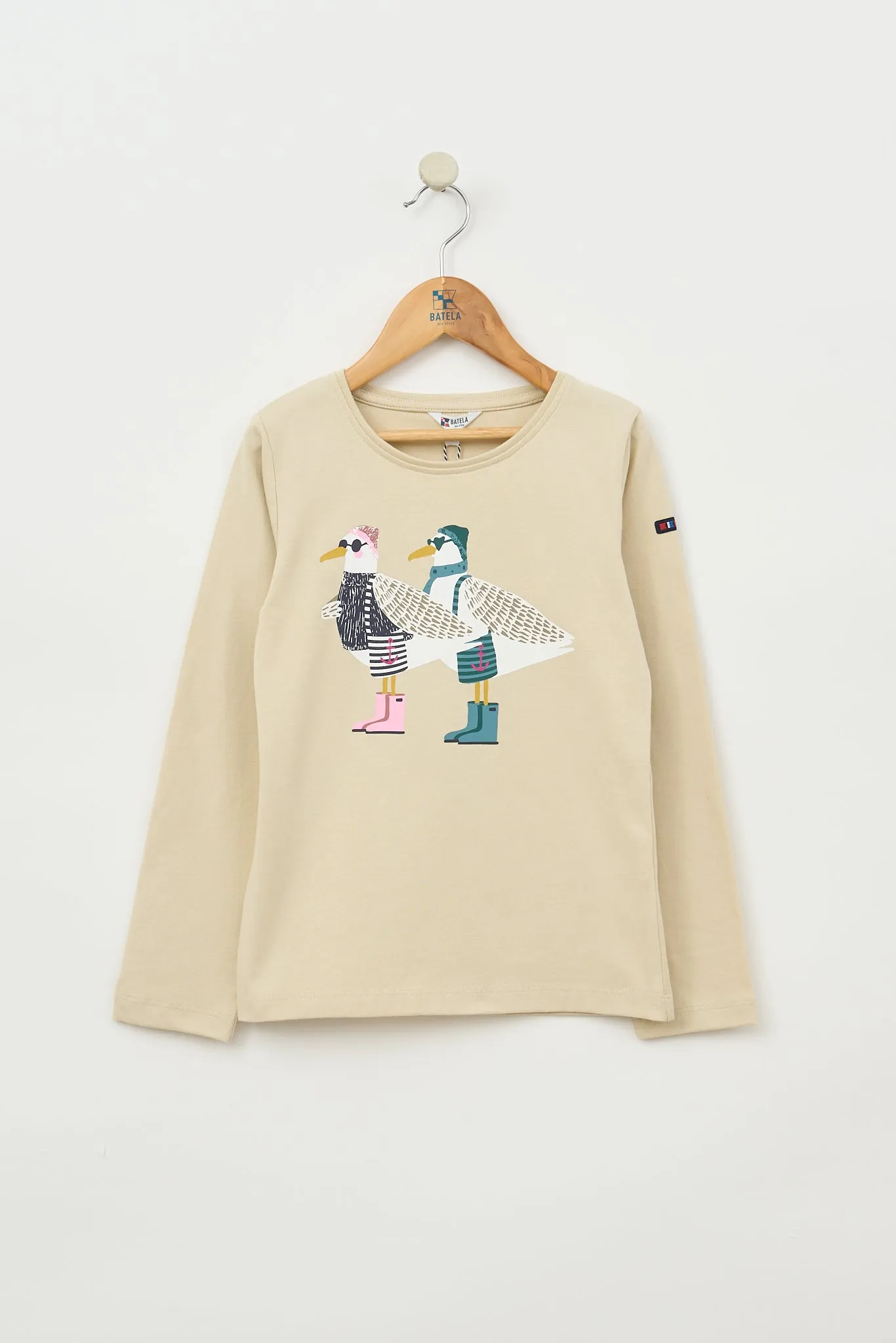 Camiseta algodón manga larga gaviotas