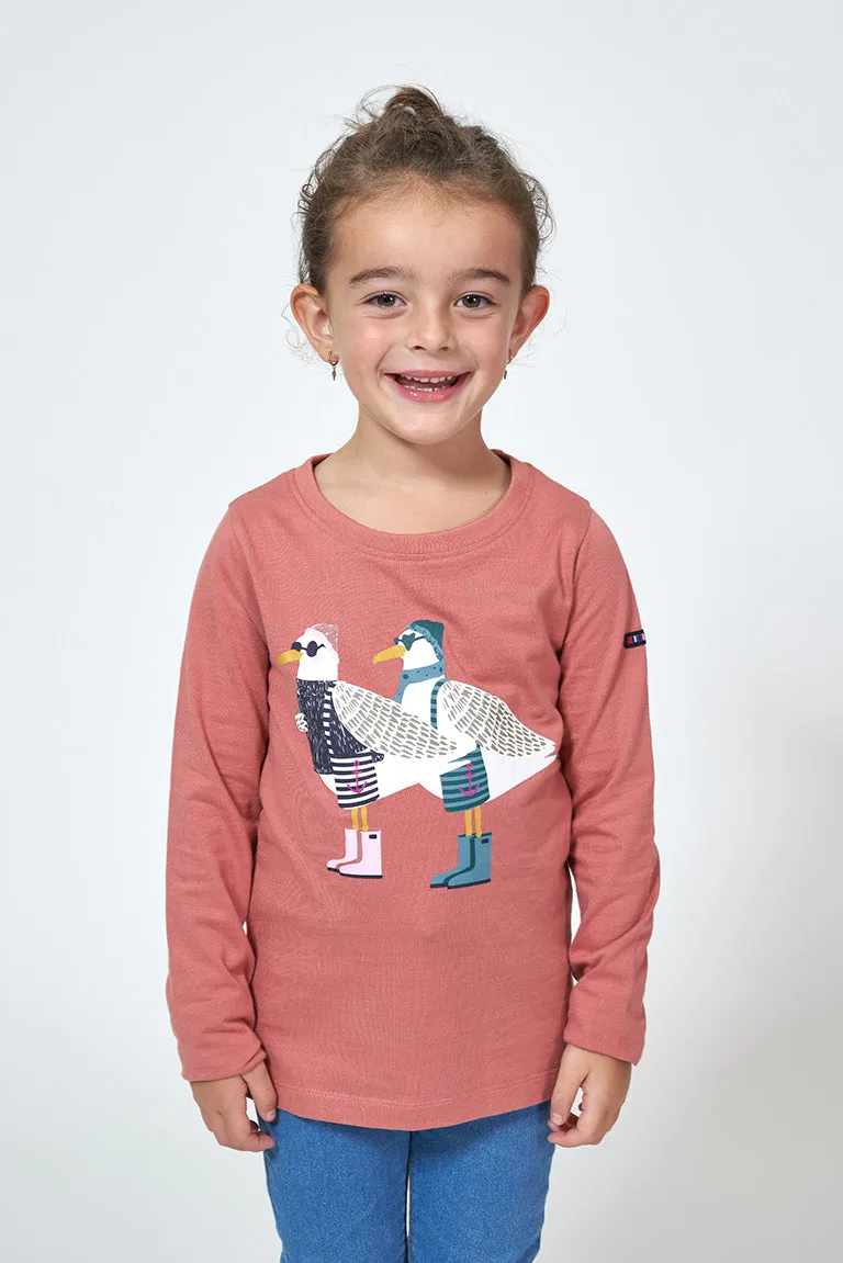 Camiseta algodón manga larga gaviotas