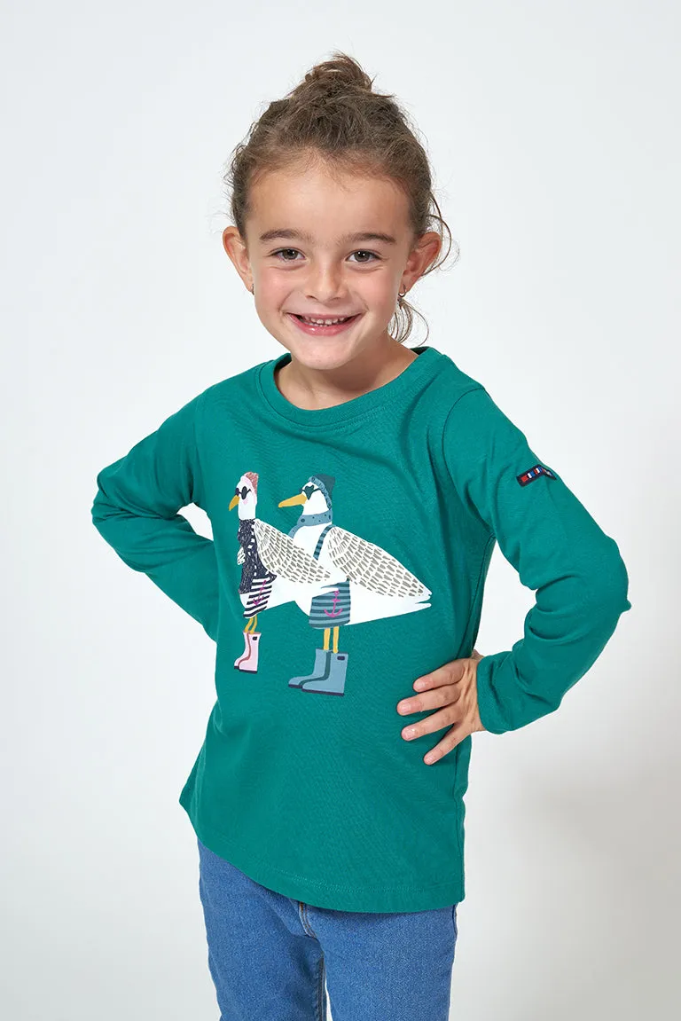 Camiseta algodón manga larga gaviotas