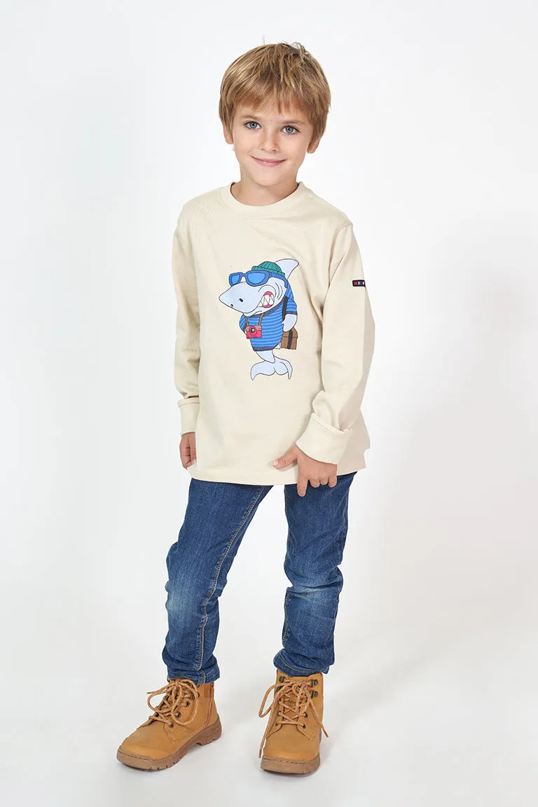 Camiseta algodón manga larga tiburón