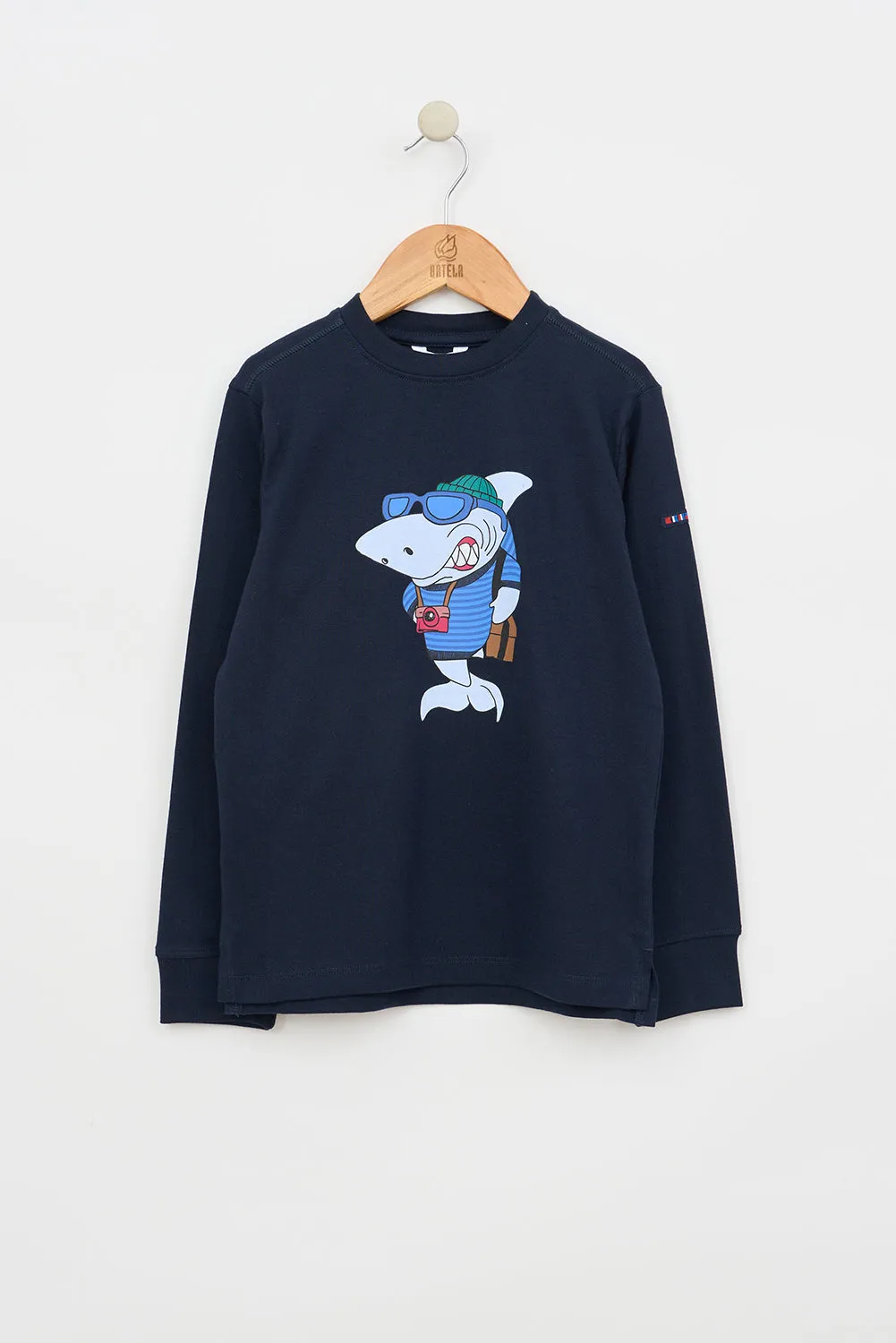 Camiseta algodón manga larga tiburón