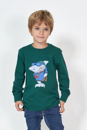 Camiseta algodón manga larga tiburón