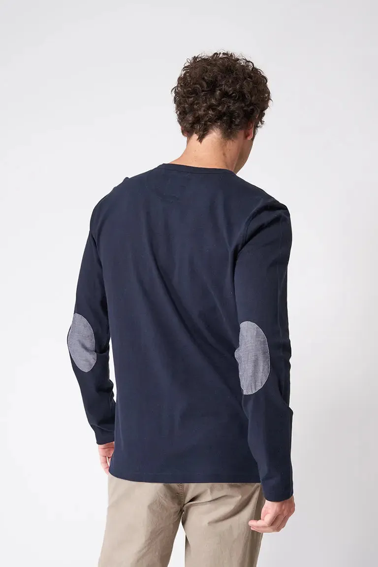Camiseta de algodón manga larga con botones - A2423