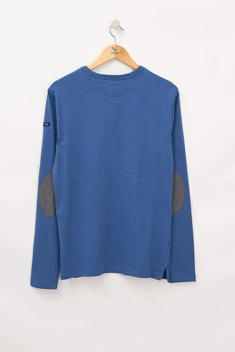 Camiseta de algodón manga larga con botones - A2423
