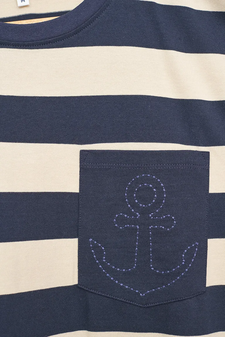 Camiseta de hombre en algodón a rayas manga corta