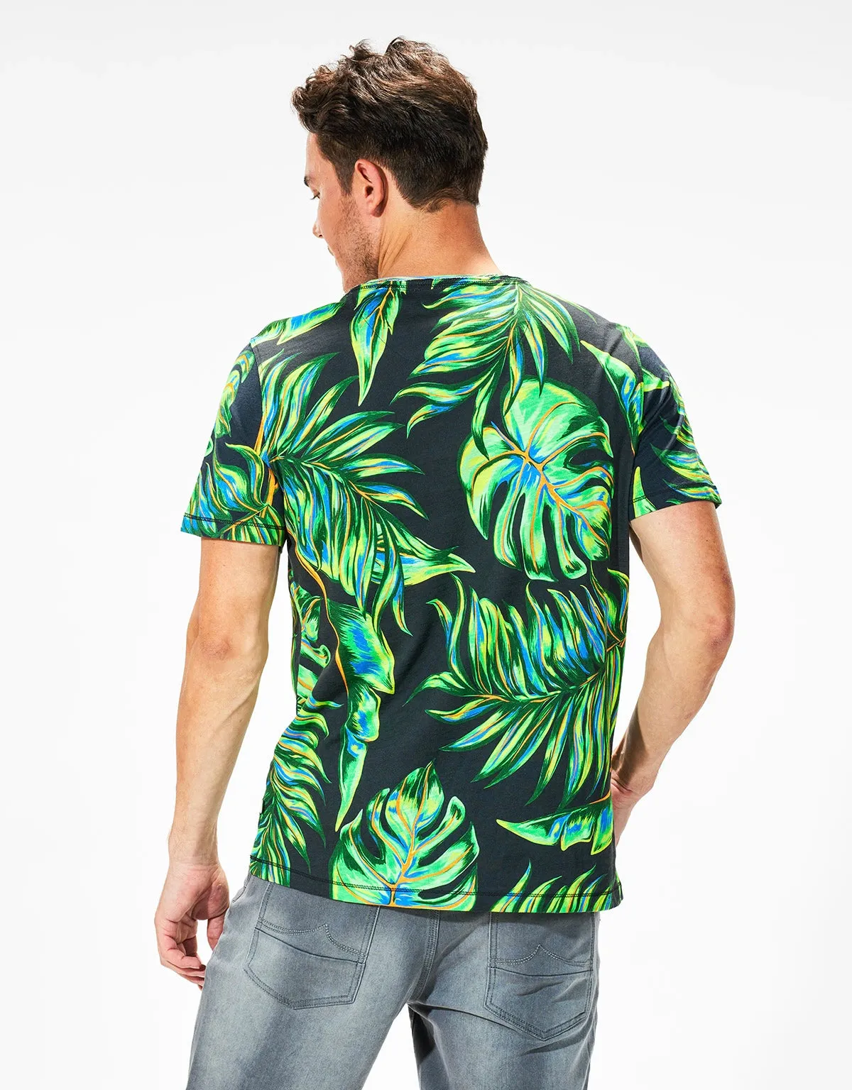 Camiseta Manga Corta Negro Algodón - Nambung