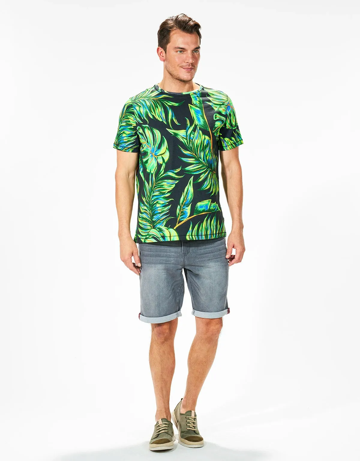 Camiseta Manga Corta Negro Algodón - Nambung