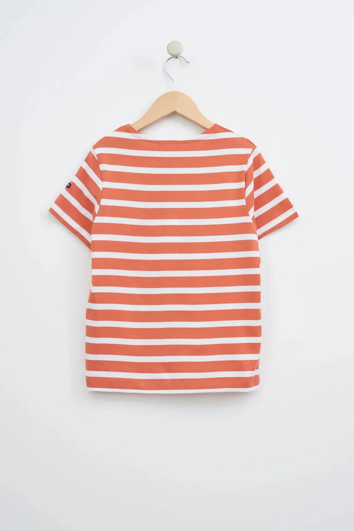Camiseta marsellesa a rayas de algodón manga corta niño