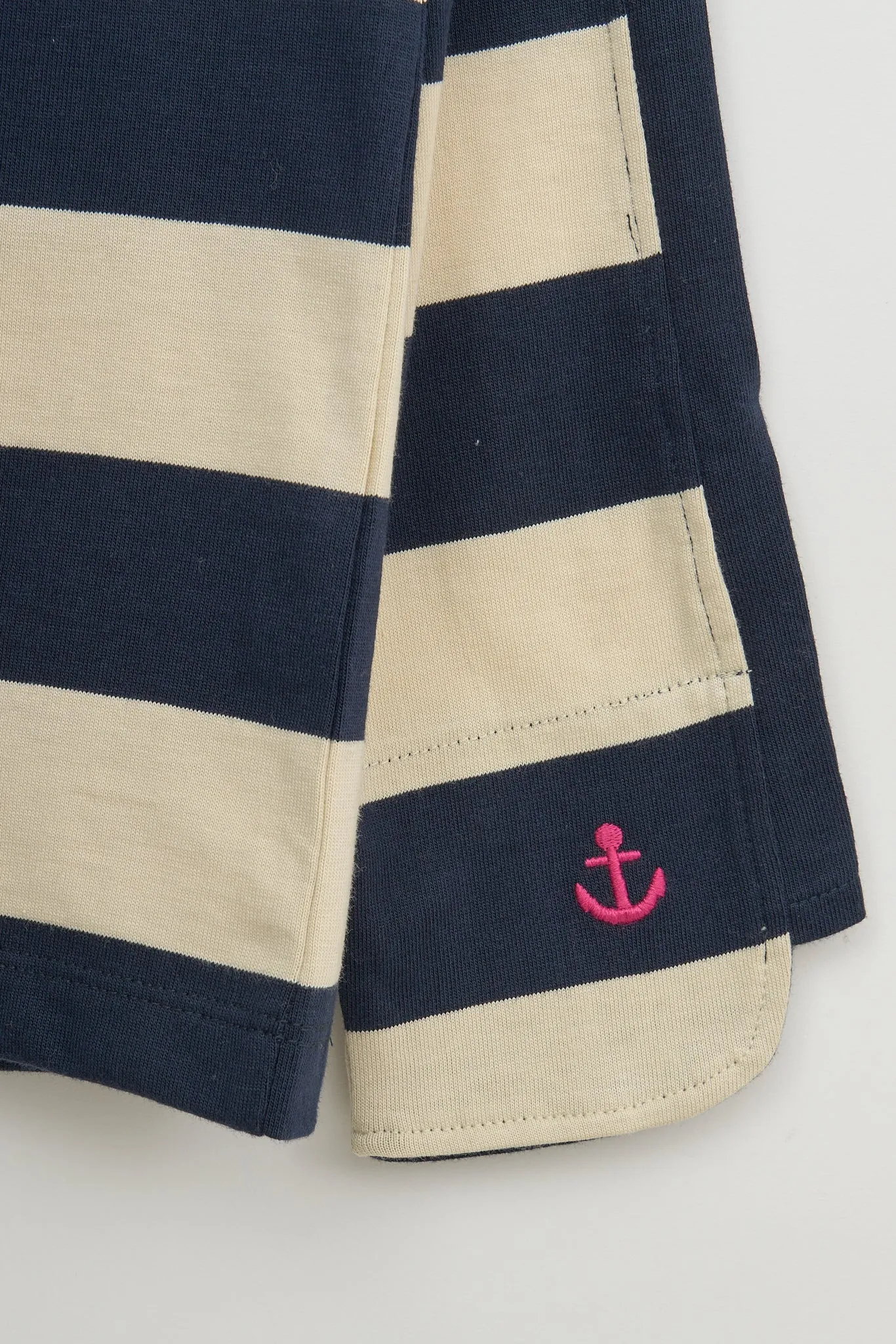 Camiseta mujer de algodón con manga larga y raya ancha