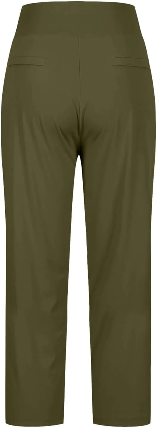 Capri Pants for Women Stretch High Waisted Crop Office Work Pants Summer Casual Capris Slacks Yoga Dress Pant