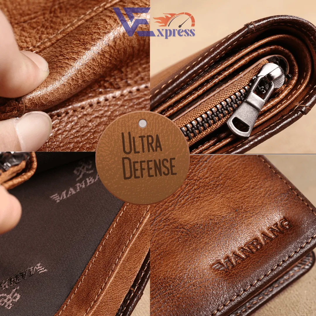 Carteira Masculina em Couro ULTRA DEFENSE - AntiFurto RFID
