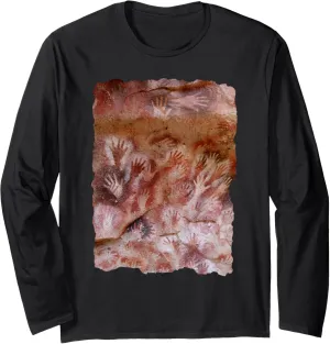 Cave Painting Shirt Prehistoric Art Hands Cueva de Las Manos Long Sleeve T-Shirt