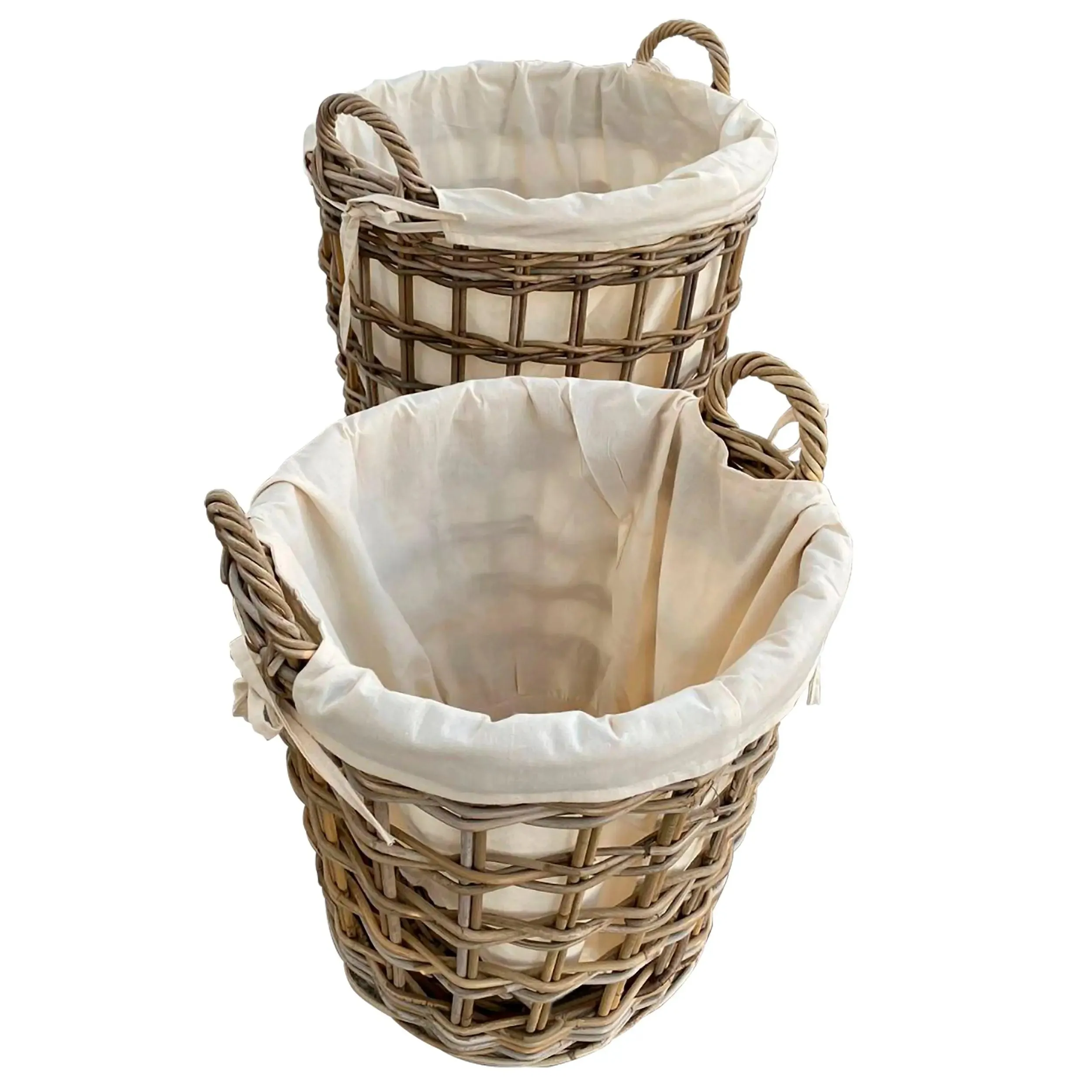 Cestos  Basket Redondos Juego de 2pz Color Natural CIREBON -31700CB
