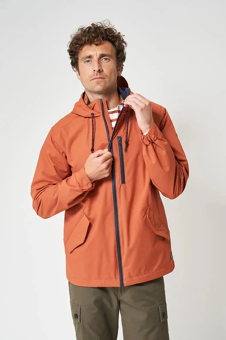 Chubasquero con capucha en nylon 100% waterproof
