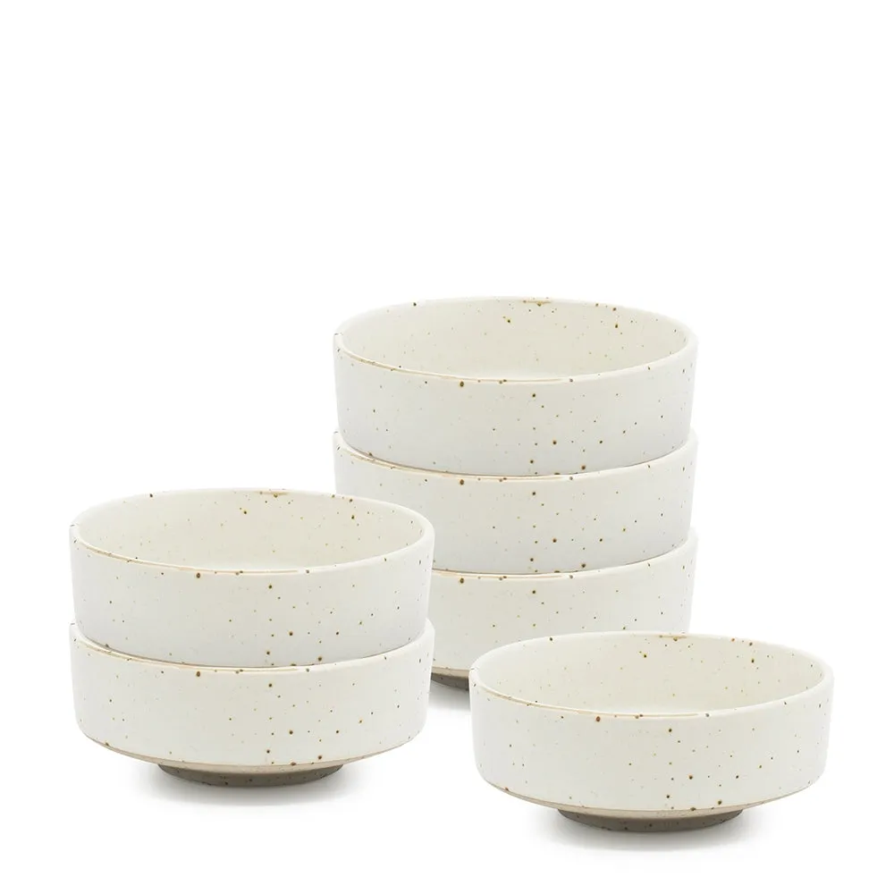 Claro 6 Pinch Bowls 9 x 3.5cm - White