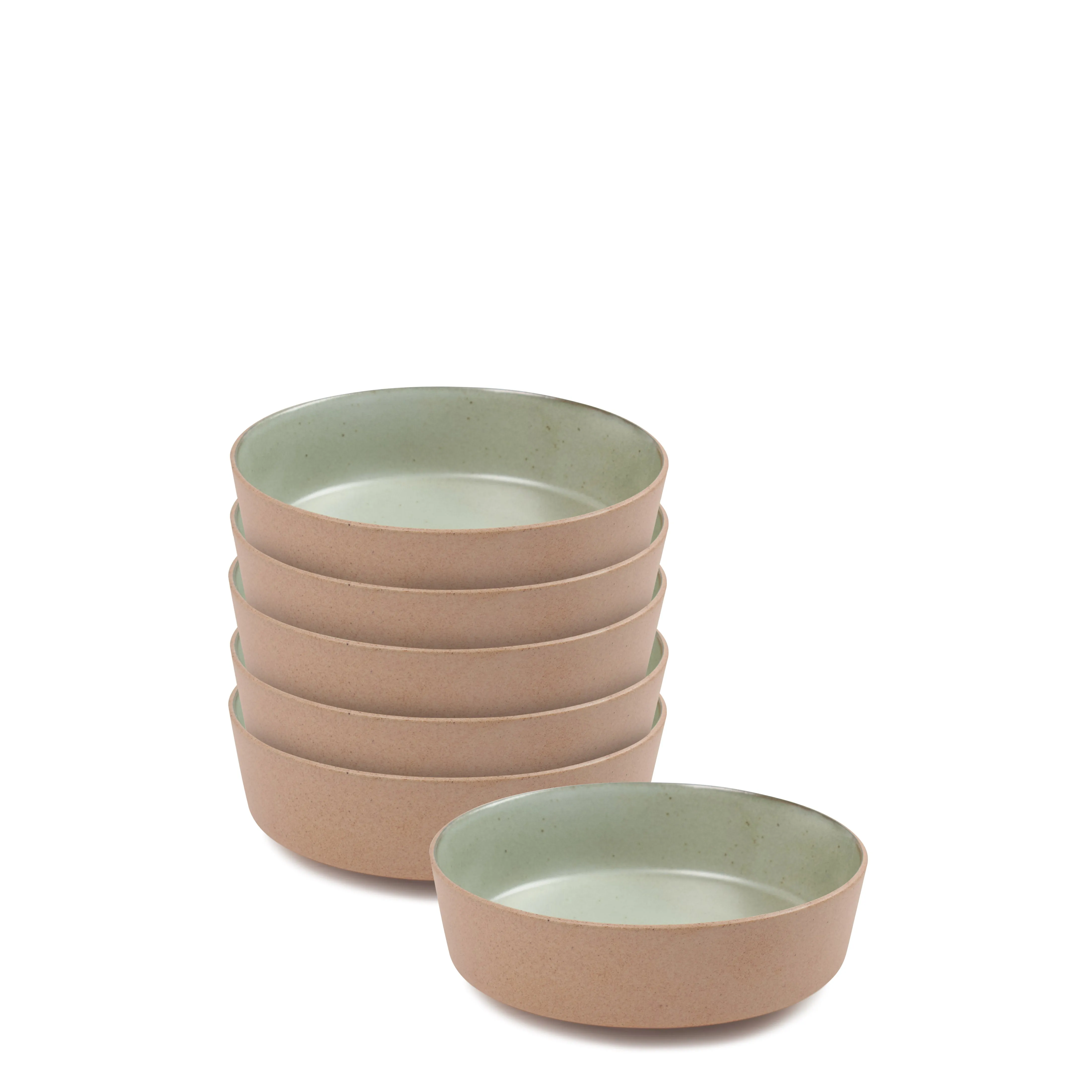 Claro Pasta Bowls 18 x 6cm - Set of 6 - Green
